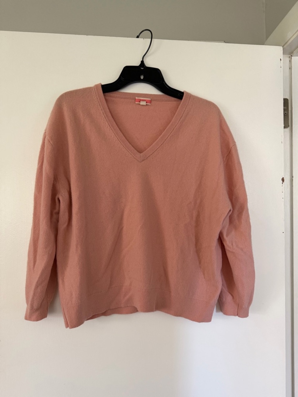 J Crew cropped cashmere V-neck sweater